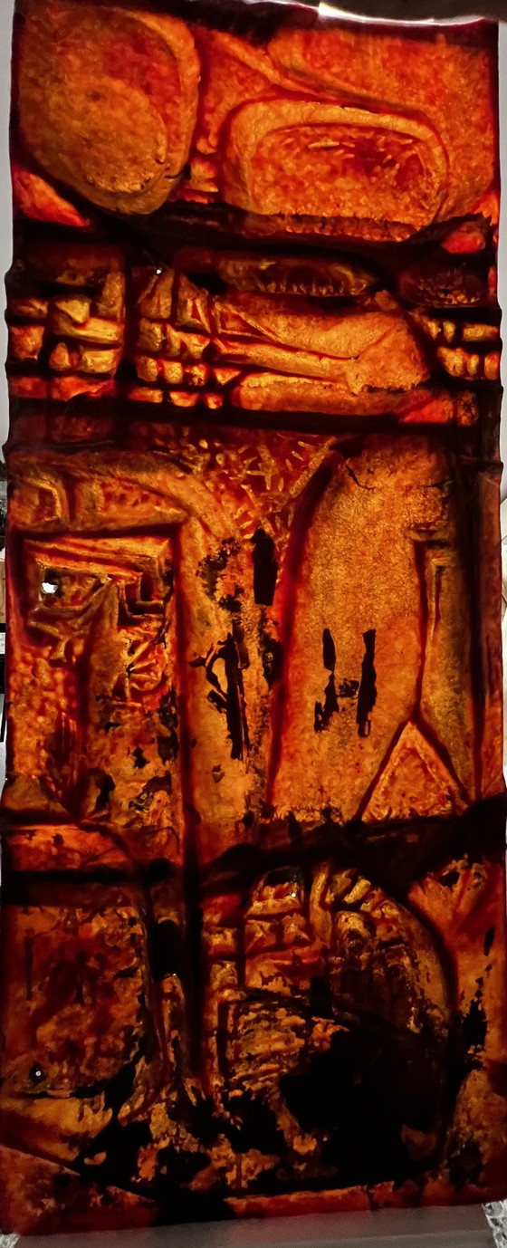 Image 1 of 3 X Fiberglass Relief Sculptures, 1960S. Brutalist , Mold + 2 Sculptures , Large