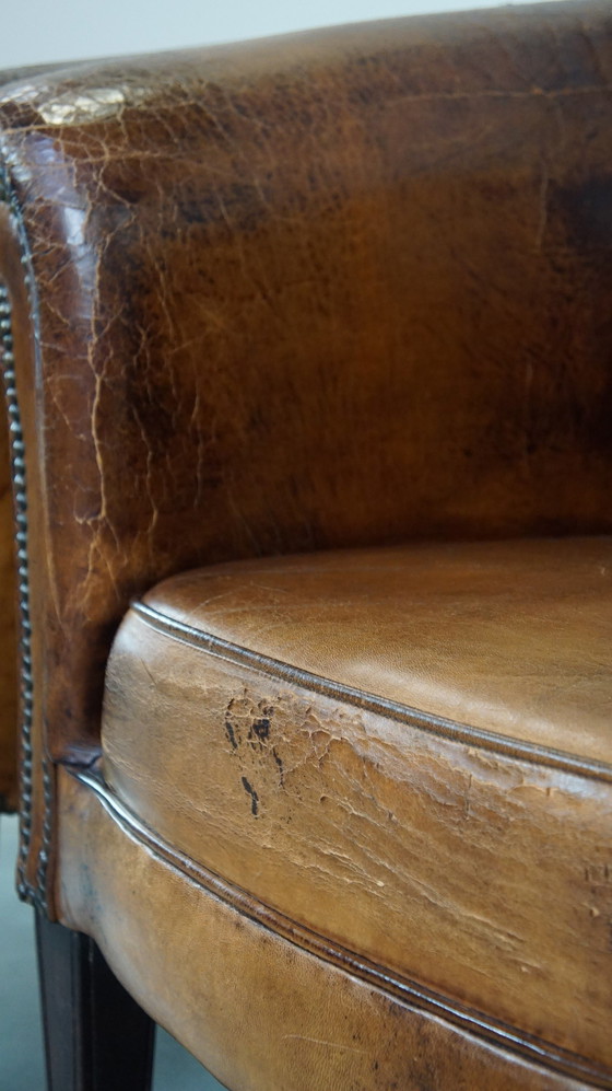 Image 1 of 2 X Club Armchair Made Of Sheepskin