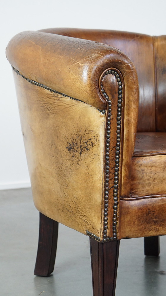 Image 1 of 2 X Club Armchair Made Of Sheepskin