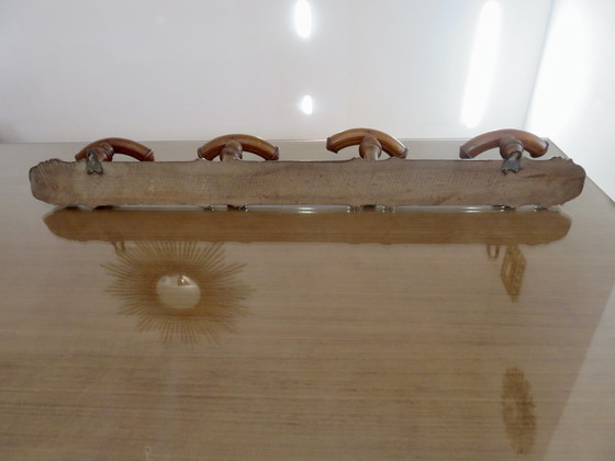 Image 1 of Art Deco Turned Wood Coat Rack, France, 30s 40s