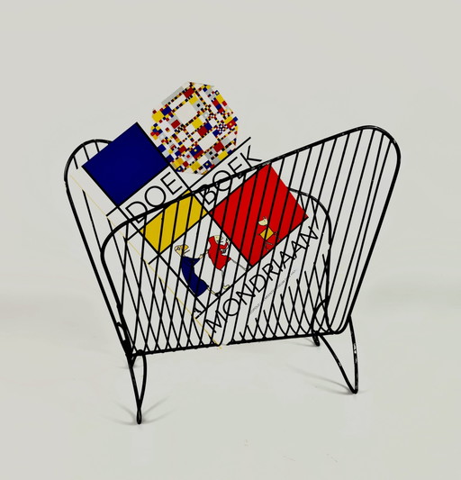 Vintage tijdschrifthouder – Tomado, opbergkast, Metal