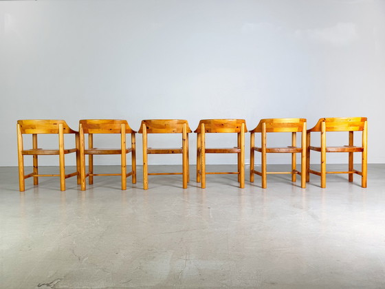 Image 1 of Set di 6 poltrone Rainer Daumiller, sedia in pino vintage