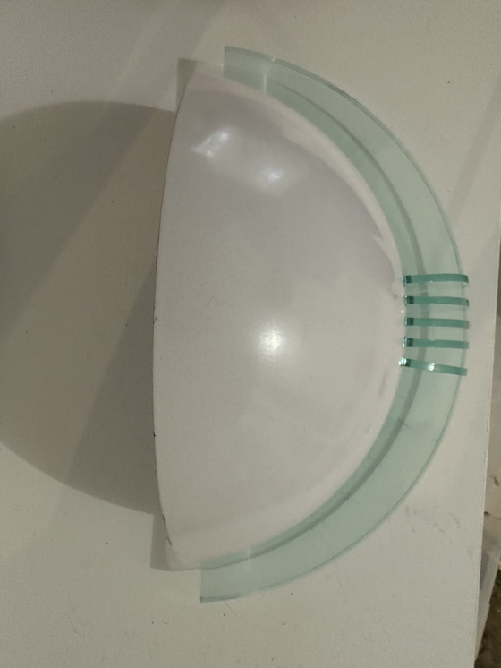 Image 1 of Half Moon Metal And Plexiglas Wall Lights, 80s