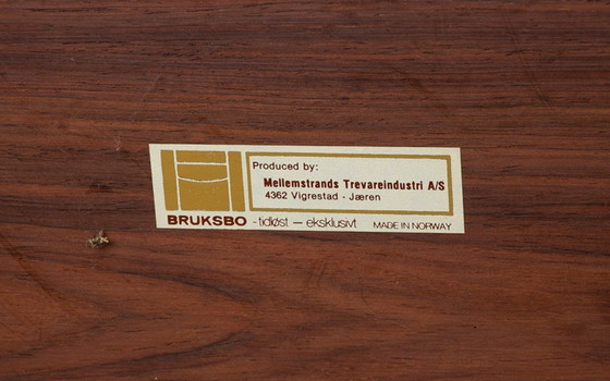 Image 1 of Norwegian Rosewood Rolling Extending Bar By Torbjørn Afdal For Bruksbo 1960.