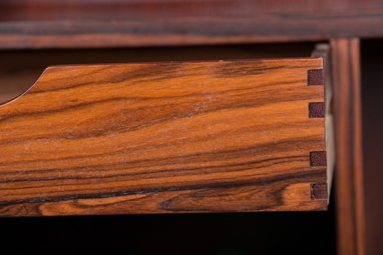 Image 1 of Norwegian Rosewood Rolling Extending Bar By Torbjørn Afdal For Bruksbo 1960.