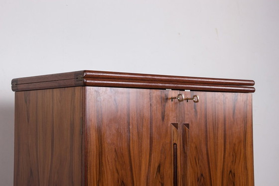 Image 1 of Norwegian Rosewood Rolling Extending Bar By Torbjørn Afdal For Bruksbo 1960.