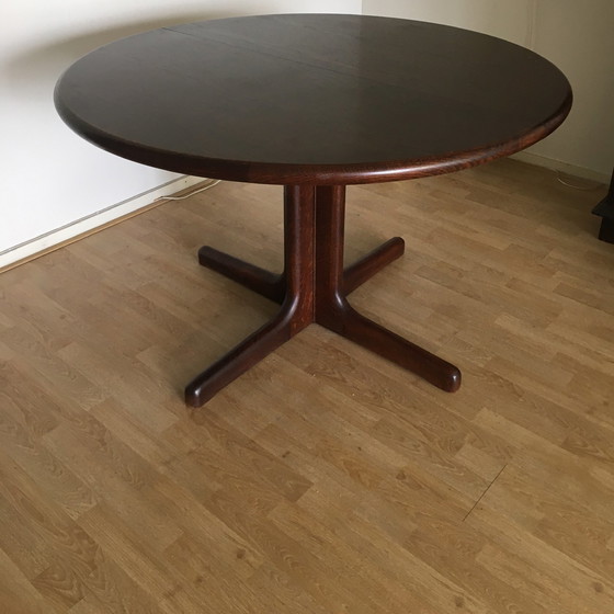 Image 1 of Lubke model Zolling by Danish design 1970 table de salle à manger ronde à rallonge