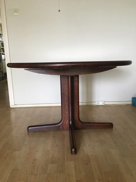 Image 1 of Lubke model Zolling by Danish design 1970 table de salle à manger ronde à rallonge