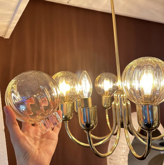 Image 1 of Kaiser Leuchten chandelier with amber balls