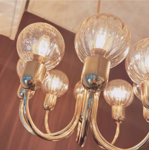 Kaiser Leuchten chandelier with amber balls