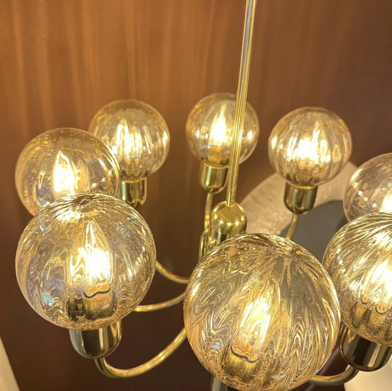 Image 1 of Kaiser Leuchten chandelier with amber balls