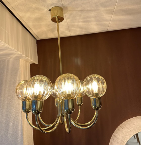 Image 1 of Kaiser Leuchten chandelier with amber balls