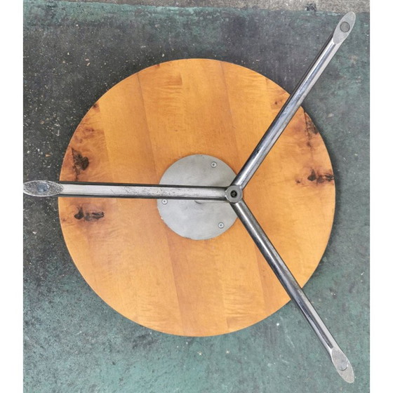 Image 1 of Vintage side tables round with wooden top