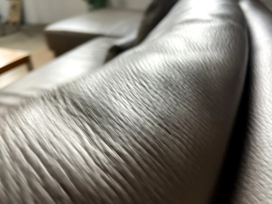 Image 1 of Ewald Schillig leather sofa with seat depth adjustment