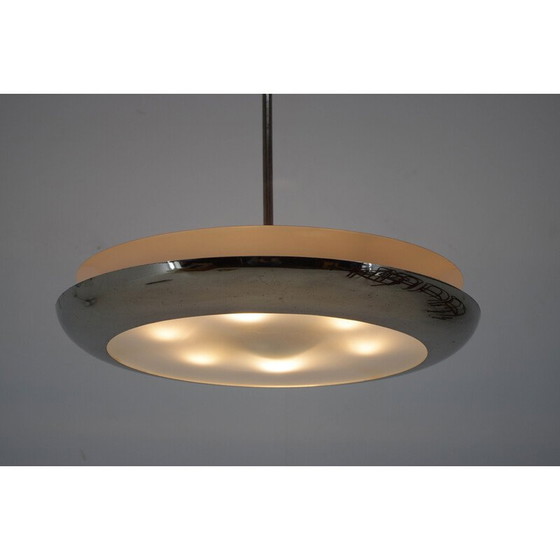 Image 1 of Lampadario vintage Bauhaus in nichel UFO, 1930