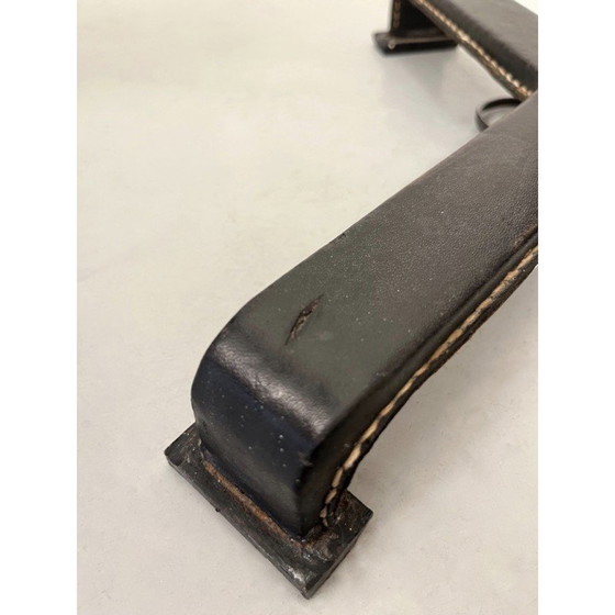 Image 1 of Vintage leather floor lamp by Jacques Adnet, France 1950