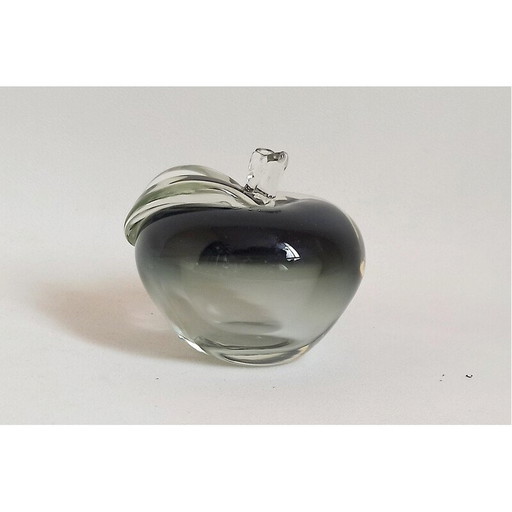 Vintage Murano crystal apple, 1990