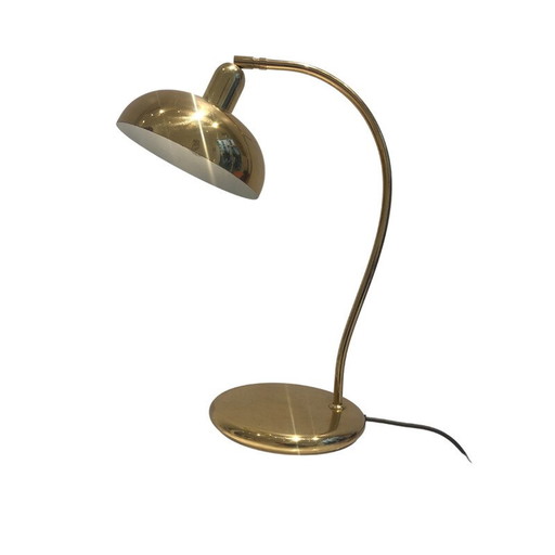 Vintage gilt brass table lamp, 1970