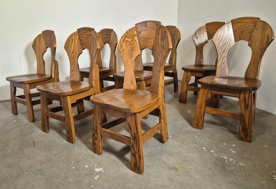 Image 1 of Chaise de salle à manger brutaliste