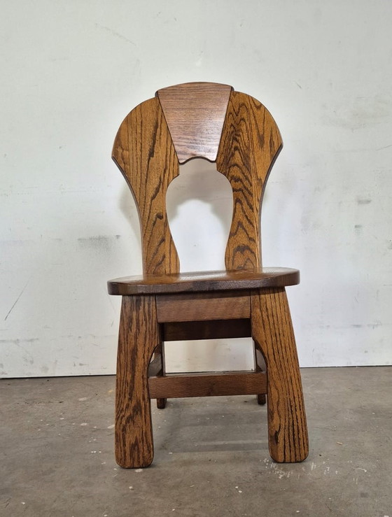 Image 1 of Chaise de salle à manger brutaliste