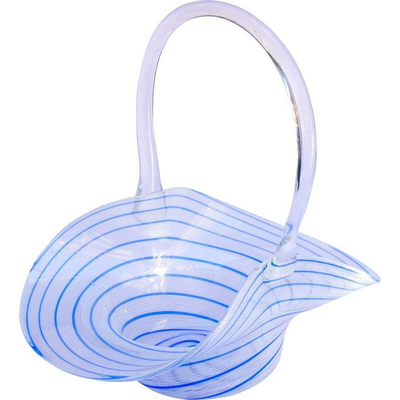 Image 1 of Vintage Cestino basket in Murano glass Italy 1960s