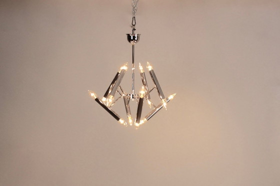 Image 1 of Geometrical Chrome Chandelier from Boulanger, 1960s