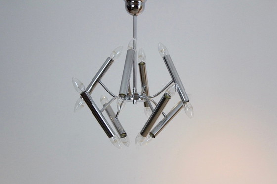 Image 1 of Geometrical Chrome Chandelier from Boulanger, 1960s