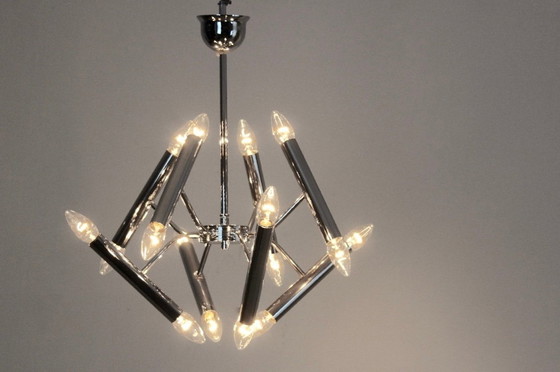 Image 1 of Geometrical Chrome Chandelier from Boulanger, 1960s