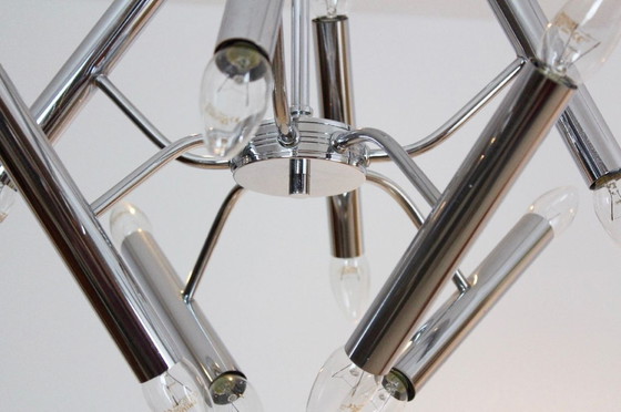 Image 1 of Geometrical Chrome Chandelier from Boulanger, 1960s