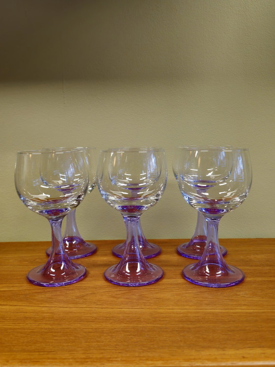 Image 1 of 6X Murano Alexanderite Neodymium Wine Glasses Glasses