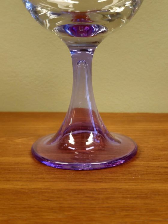 Image 1 of 6X Murano Alexanderite Neodymium Wine Glasses Glasses