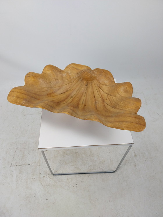 Image 1 of 1 X Teak Fruit Bowl O.A. Bananas Grapes Pineapples. 1970'S