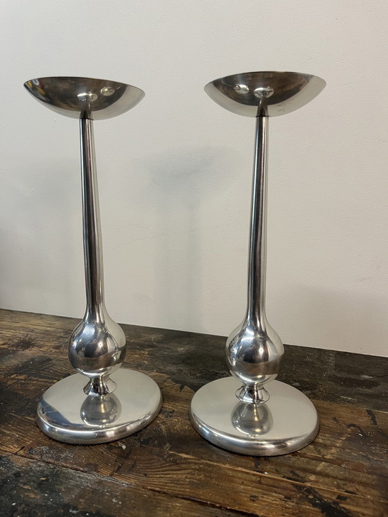 Image 1 of Set di candelieri vintage italiani in stile spaziale