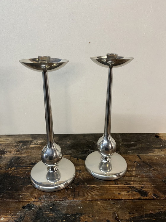 Image 1 of Set di candelieri vintage italiani in stile spaziale