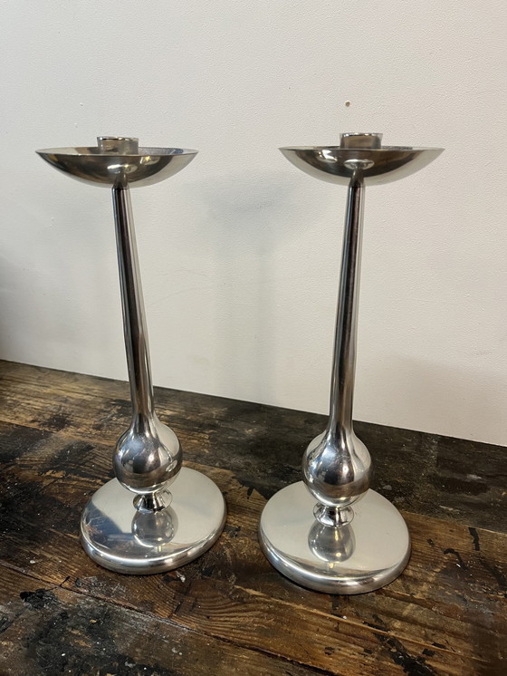 Image 1 of Set di candelieri vintage italiani in stile spaziale