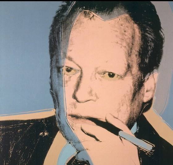 Image 1 of Warhol, Andy - Willy Brandt (Smoking) - Art Print - 70 X 70 Cm