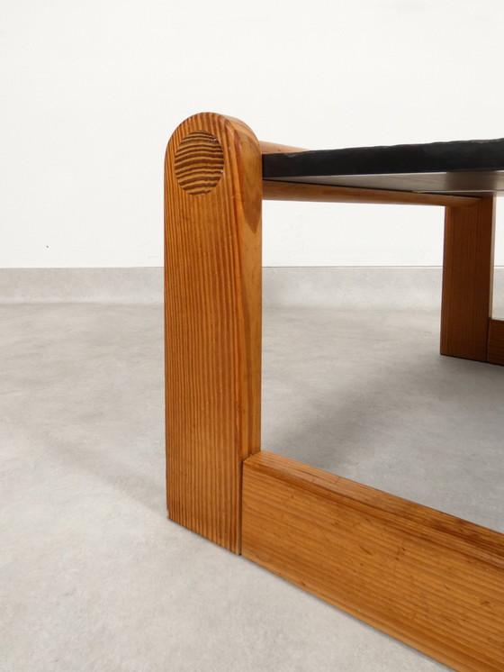 Image 1 of Brutalist Coffee Table With Slate Top