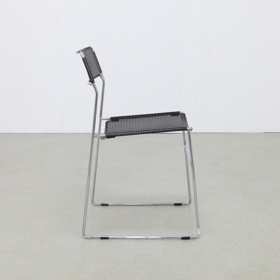 Image 1 of 4x Dining Chair in Perforated Metal by Arrben Italy, 1980s