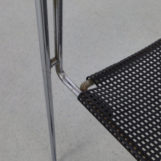 Image 1 of 4x Dining Chair in Perforated Metal by Arrben Italy, 1980s