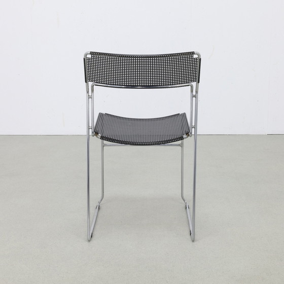 Image 1 of 4x Dining Chair in Perforated Metal by Arrben Italy, 1980s