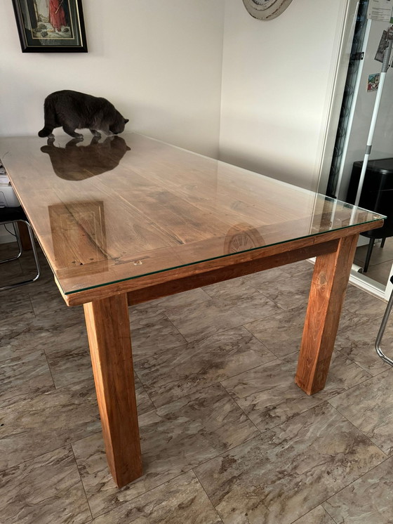 Image 1 of Table vintage en bois