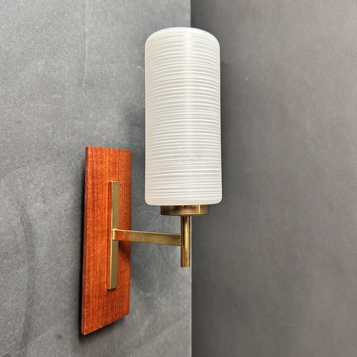 Midcentury teak wall light