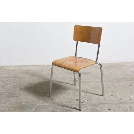 Image 1 of Tubax wooden stacking chairs - 1960s