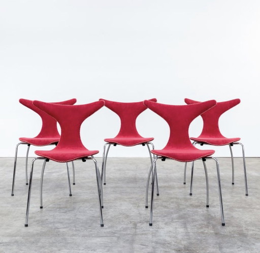 5X Dolphin -Bjarke Nielsen Dining Chairs For Dan-Form