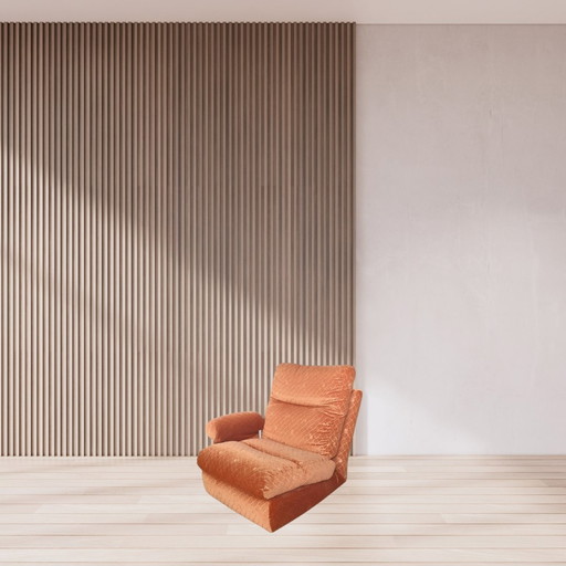 7/7 Orange chair Ligne Roset Pr M. Ducaroy Mod. Albany, Design Epo. Vintage