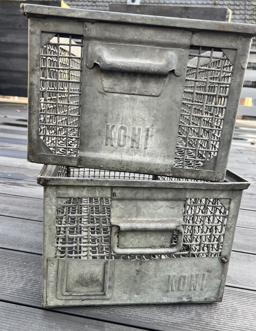 Caja apilable industrial Koni (juego de 2)