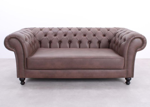 Chesterfield sofa brown