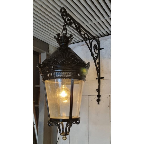 Image 1 of Vintage “Rue de la Paix” wrought iron lantern