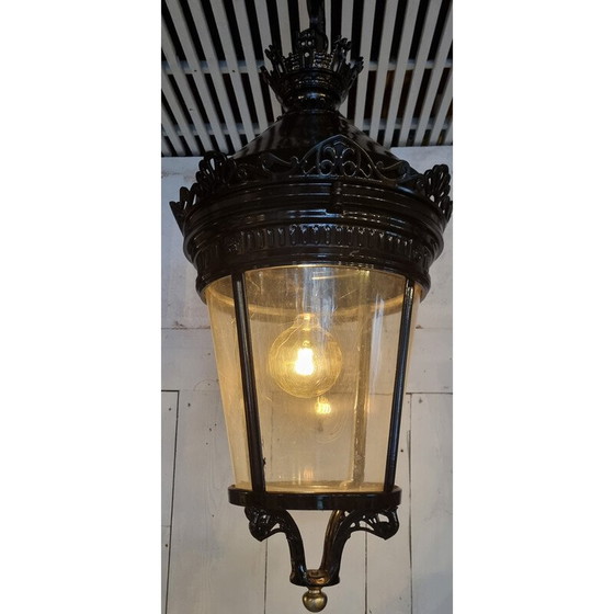 Image 1 of Vintage “Rue de la Paix” wrought iron lantern