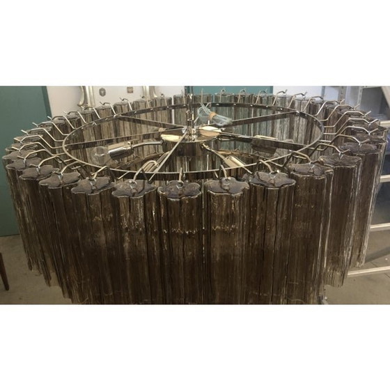 Image 1 of Lampadario in vetro fumé "Tronchi" vintage